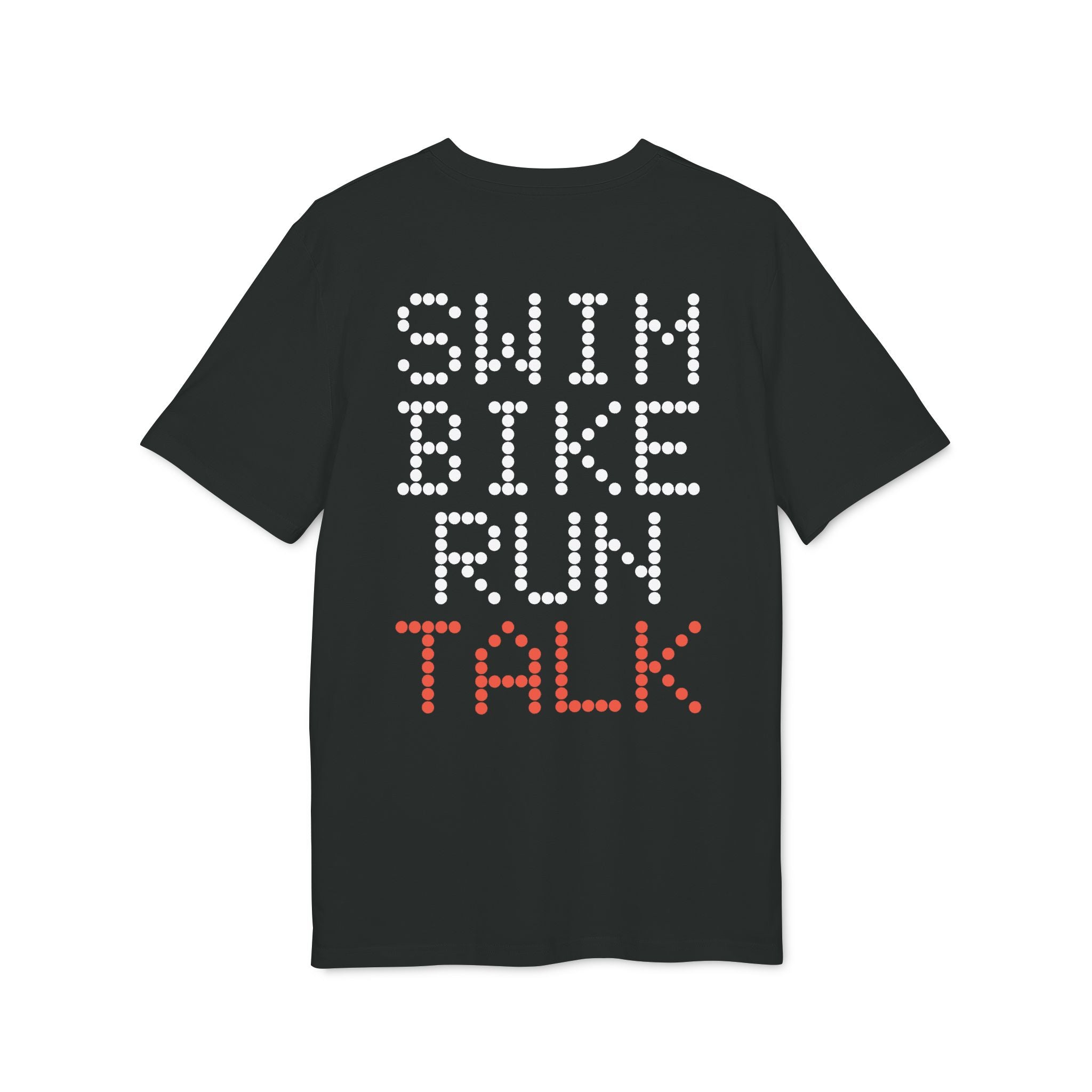Tričko Swim Bike Run Talk – zadní pohled